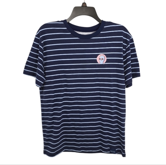 {Strange Planet} Men's Striped T-Shirt Alien Head Soft Nathan W Pyle - Picture 1 of 11